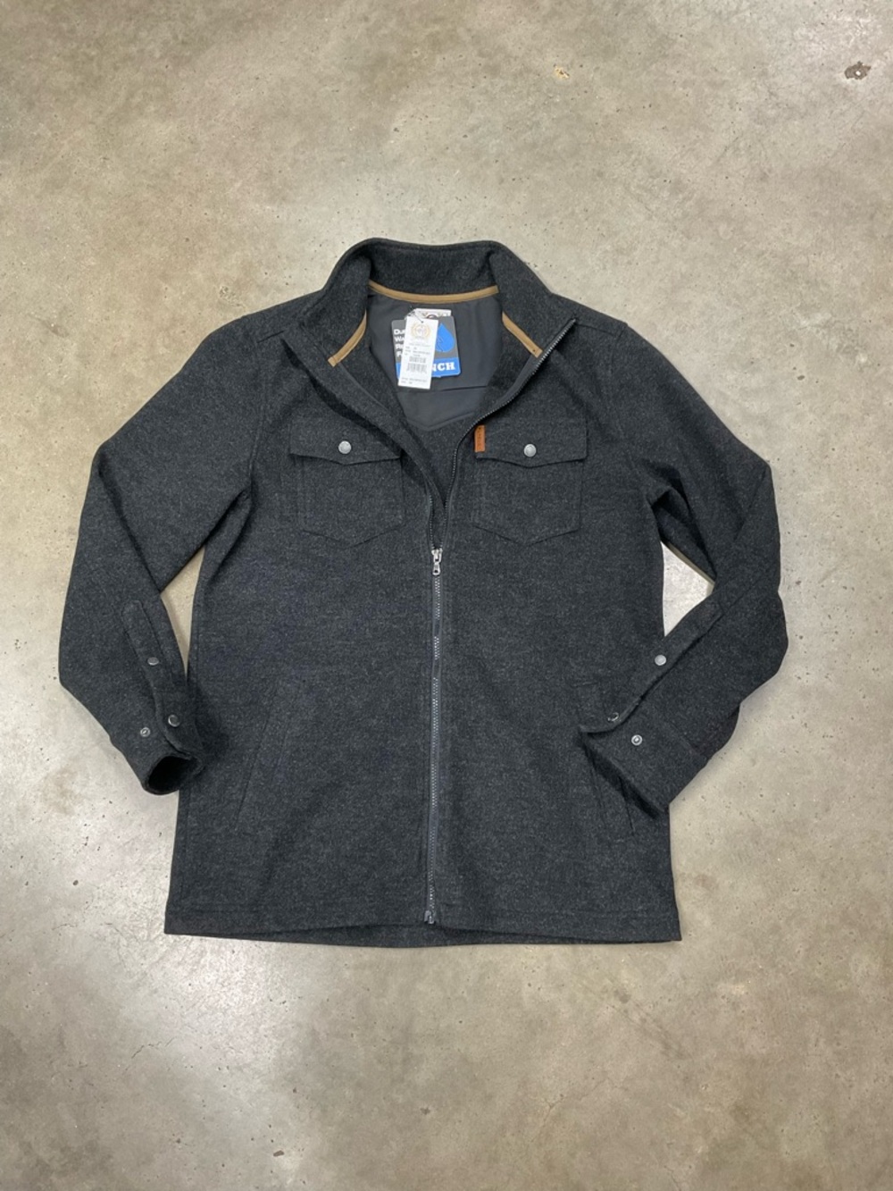 Cinch Charcoal Gray Lightweight Zip Shirt Jacket